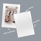 5x7 White Picture Mat Boards Fits 4x6 White Core Acid-free Bevel Cut Picture