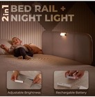Toddler Bed Rail With Built-in Night Light  Foldable Safety Rail 48   r07 Nob