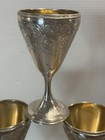 Vintage Wilcox Co Paisley 7032 Silver Plate Chalice Wine Glass   Goblets Qty 6
