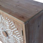 60  Wood Accent Cabinet With 4 Doors - Rustic Console Table