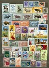Topical Stamp Wild Animals 75 Different Elephants Hippo Antelope Elk Deer Etc 