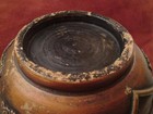 Antique Meiji 19thc Japanese Tokoname Pottery Gilt Bottle Vase Rare Scene