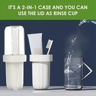 Toothbrush Travel Case  2-in-1 Portable Toothbrush Holder With Leak-proof Tray
