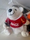 1997 Coca-cola Trio Bean Bag Plush Penguin  Polarbear  seal In Delivery Cap Mint