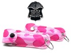 2 Police Magnum Pepper Spray  50oz Pink Heart Keychain Holster Self Defense
