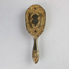 Vintage Ornate Hair Brush   Comb Set Silver Gold-tone Plated Vanity Set