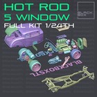 1 25-1 24 Scale 5 Window Coupe Hot Rod   Full Model Kit-unnasembled   Unpainted