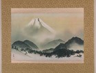 Japanese Hanging Scroll Hand Painted  sacred Mt  Fuji  Kakejiku By Yokoyama