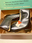 Vintage Canadian Rocket Mens Size 7 Black Ice Skates With Box Nib