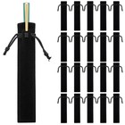 20pcs Velvet Pen Pouch Drawstring Pencil Case Holder For Pens Makeup Brushes New