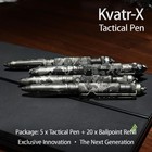 5 Pack Self Defense Military Tactical Pen  Heavy Duty Edc Metal Pen With Tung   