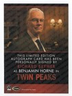 2019 Twin Peaks Archives Archive Box Autograph Richard Beymer As Benjamin Horne