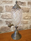 Rare Vintage French Solid Pewter   Molded Crystal Glass Absinthe Fountain 1950 s