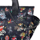 Ed Hardy Black Tattoo Print Thermal Insulated Lunch Tote Bag With Container