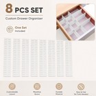 8 Pack Adjustable Drawer Dividers Set Diy Storage Organizers Home Office Closet