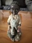 Black American School Boy Figurine Vintage