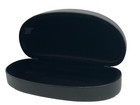 New Shiny Black Smooth Hard Clamshell Sunglasses Case