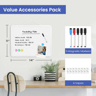 Small Wall White Board  11  X 14  Mini Double-sided Magnetic Dry Erase Board Wit