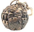 Vintage Judaica 925 Jerusalem Israel Key Chain Fob Judaism Jewish Hebrew