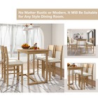 5 Piece Dining Table Set Wooden Table   4 Chair Home Kitchen Breakfast Furniture