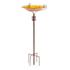Large Vintage Bird Baths Outdoors Glass Birdbath Standing Wildlife Feeder Bath