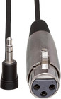Xvs-101f Camcorder Microphone Cable  Xlr3f To Right-angle 3 5 Mm Trs  1 Foot
