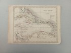 Map Of The West Indies Caribbean Sea  The Islands Engraving Mid  800