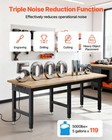 Vevor Adjustable Workbench 72 X 24 In Oak Wood Top Workbench With Power Outlets