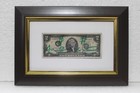 Two Dollar Bill Signed By Andy Warhol With Frame In Good Condition