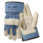 Premium Grain Cowhide Leather Work Gloves  Industrial Safety  Size Large  1 Pair