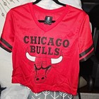 Chicago Bulls Nba Red Cropped Mesh Basketball Jersey Women s Size Medium
