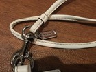New Coach Peach cream Lanyard Badge Id Card Case Holder  60357