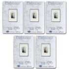 Lot Of 5 - Pamp Suisse 1 Gram Palladium Bar  9995 Fine Palladium - In Assay Card