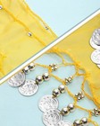 Sexy Women Belly India Dance Hip Scarf Wrap 3 Row Coin Belt Dancer Skirt Costume