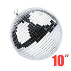10in Large Mirror Glass Disco Ball Dj Dance Home Party Bands Club Stage Lighting