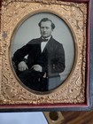 Antique 1860s 6th Plate Ambrotypes Of Man Christopher Schoonmaker Ny