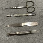 Vintage Special Triple Cut Manicure Set Made In Germany 4-pieces With Case 