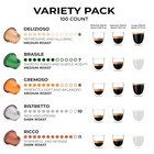 Grano Milano Variety Coffee Pods  100 Aluminum Capsules  Nespresso Compatible