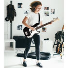 Electric Bass Guitar Full Size 4 String W  Bag Strap Guitar Pick Amp Cord Black