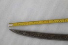 Old Vntg  Mughal Indo-persian Tulwar Sword Engraved Hunting Silver Inlaid Hilt