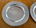 Wilton Armetale Rwp 4 Pewter Salad Plates Plough Tavern Shiny 7 1 2 