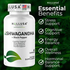 Organic Ashwagandha 1050mg With Black Pepper - Stress   Mood Support 120 Caps