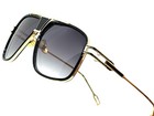 Men Sunglasses Designer Oversized Square Gold Metal Bar Retro Frame Fashion New