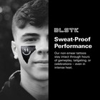 Black Temporary Eye Tattoos For Sports - 6 Pack  Mess-free Application For Footb