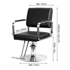 Black Hydraulic Barber Chair Salon Beauty Spa Tattoo Hair Styling Equipment 