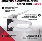 Arrow T50oc Heavy Duty Outward Clinch Staple Gun  Manual Stapler For Packaging