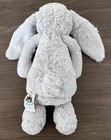 Jellycat London Gray Bashful Bunny Rabbit Medium 12    Floppy Ears Plush Lovey
