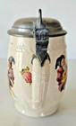 Vintage Villeroy   Boch German Beer Stein With Pewter Lid 1 2l