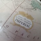 George F Cram Imperial Spanish World Globe Wood Base Vintage Style 18 Inch Desk
