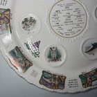 Vintage 15  Large Passover Seder Plate Embossed White W Gold Trim Made In Israel
